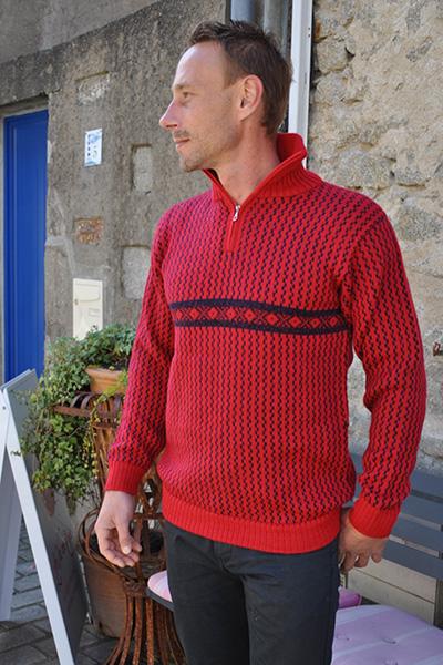 Pull camionneur homme laine alpaga