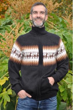 Veste ca col mionneur noire, nuit des Andes