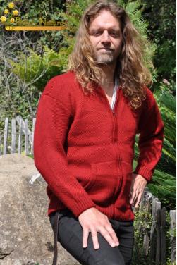 Cardigan homme Rouge  Indien