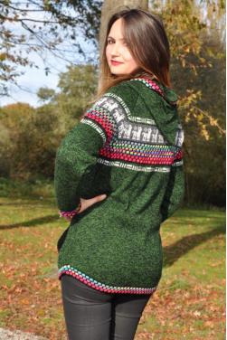 Veste à capuche vert amazone