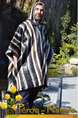 Poncho Ausangate homme laine alpaga douce, légère, écologique et durable