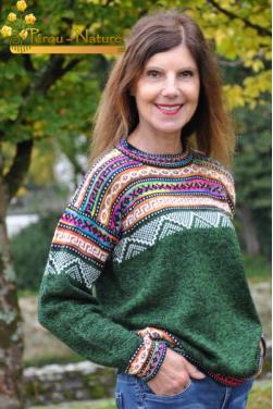 Pull-over alpaga coupe droite et col rond