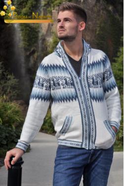 Cardigan blanc pour homme