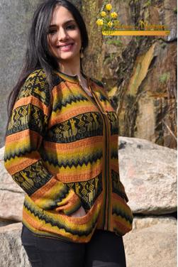 Veste jacquard péruvienne