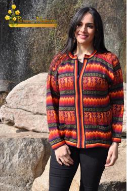 Veste jacquard péruvienne