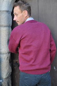 Magnifique cardigan homme en alpaga