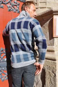 Pull long et décontracté en laine alpaga pour homme