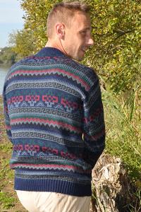 Pull homme avec dessins géométriques Chakana