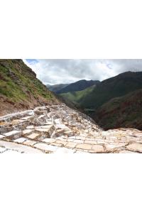 Vista panoramica de una parte de las salinas de maras.